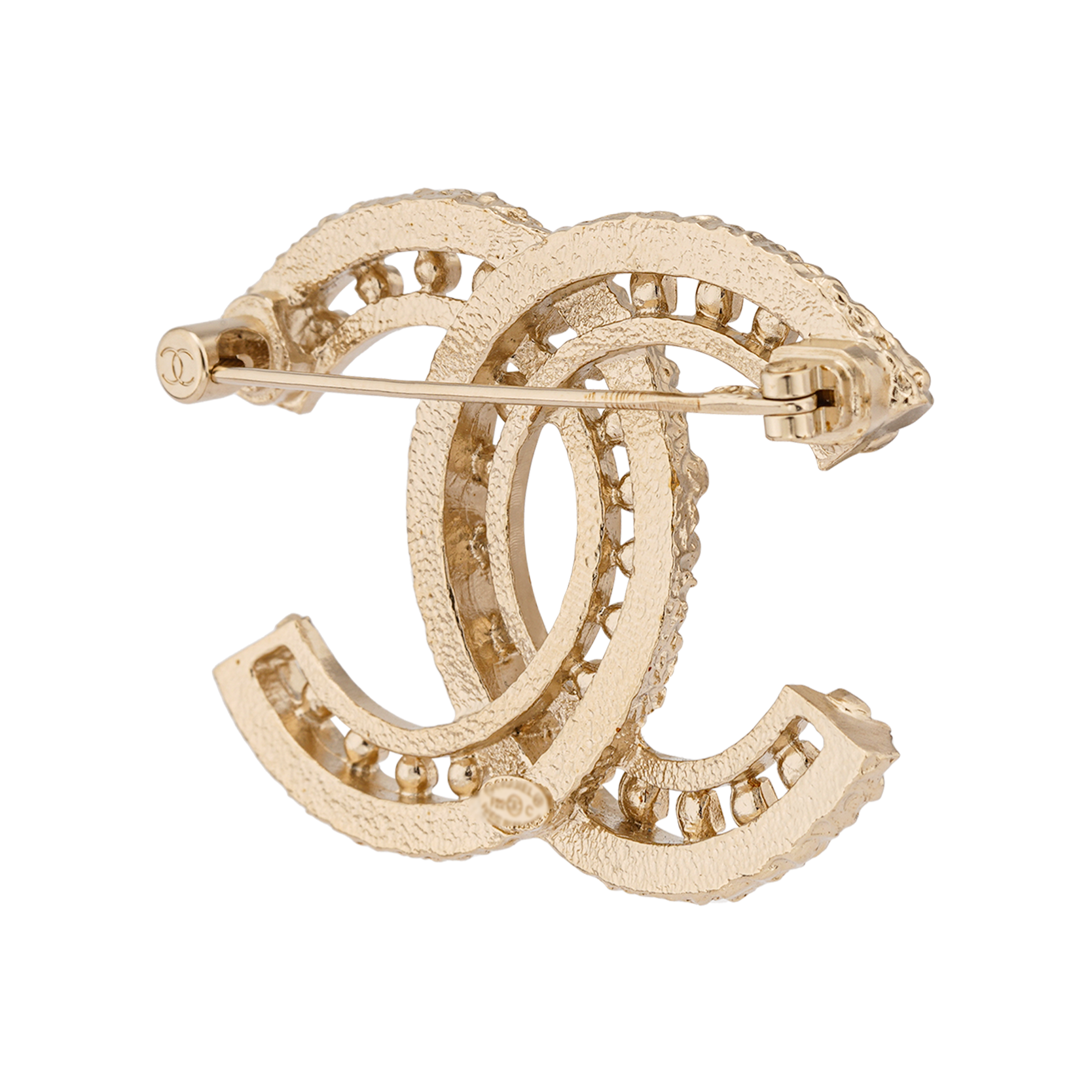 (Women) CHANEL Classic Double C Logo Hollow Metal Brooch for Women AB7765-B07443-NG585 圖 3
