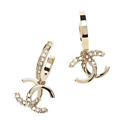 (Women) Chanel Classic Double C Logo Metal Earrings for Women - Gold AB9453-B09560-NL010