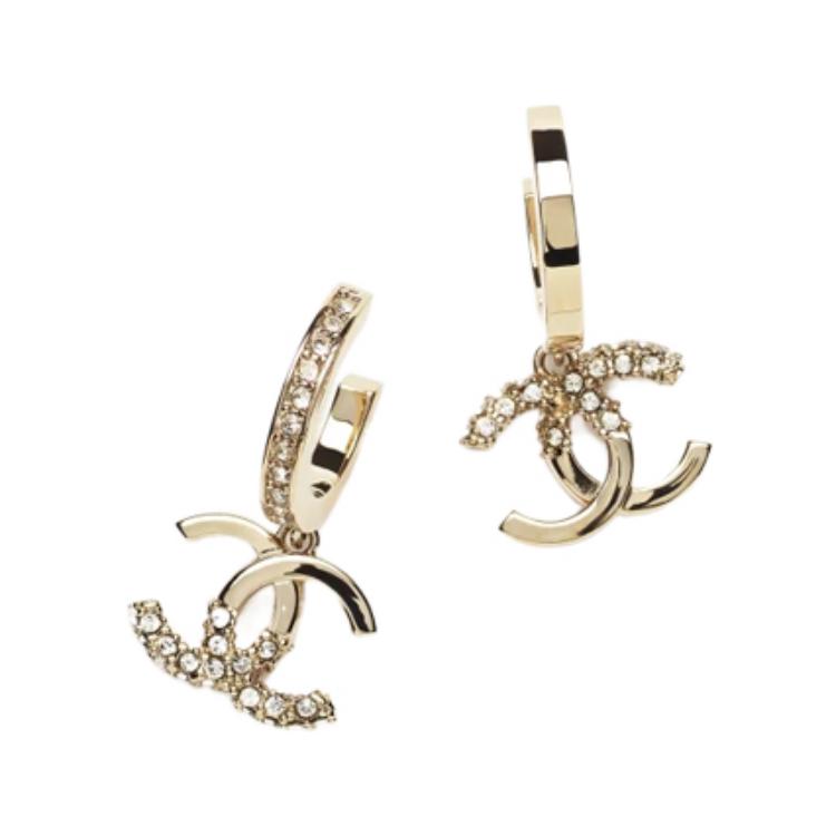 (Women) Chanel Classic Double C Logo Metal Earrings for Women - Gold AB9453-B09560-NL010 圖 2