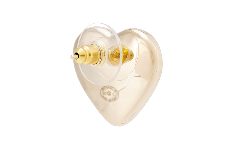 (Women) CHANEL Classic Double C Logo Vintage Heart-Shaped Gold Earrings for Women. AB7530-B07266-NG290 圖 4