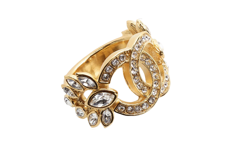 (Women) CHANEL Classic Double C Metal Ring for Women in Gold. AB9464-B09321-NK602