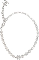 (Women) CHANEL Classic Double C Pearl Necklace Silver ABA625-B10759-NN589 (Women) CHANEL Classic Double C Pearl Necklace Silver ABA625-B10759-NN589