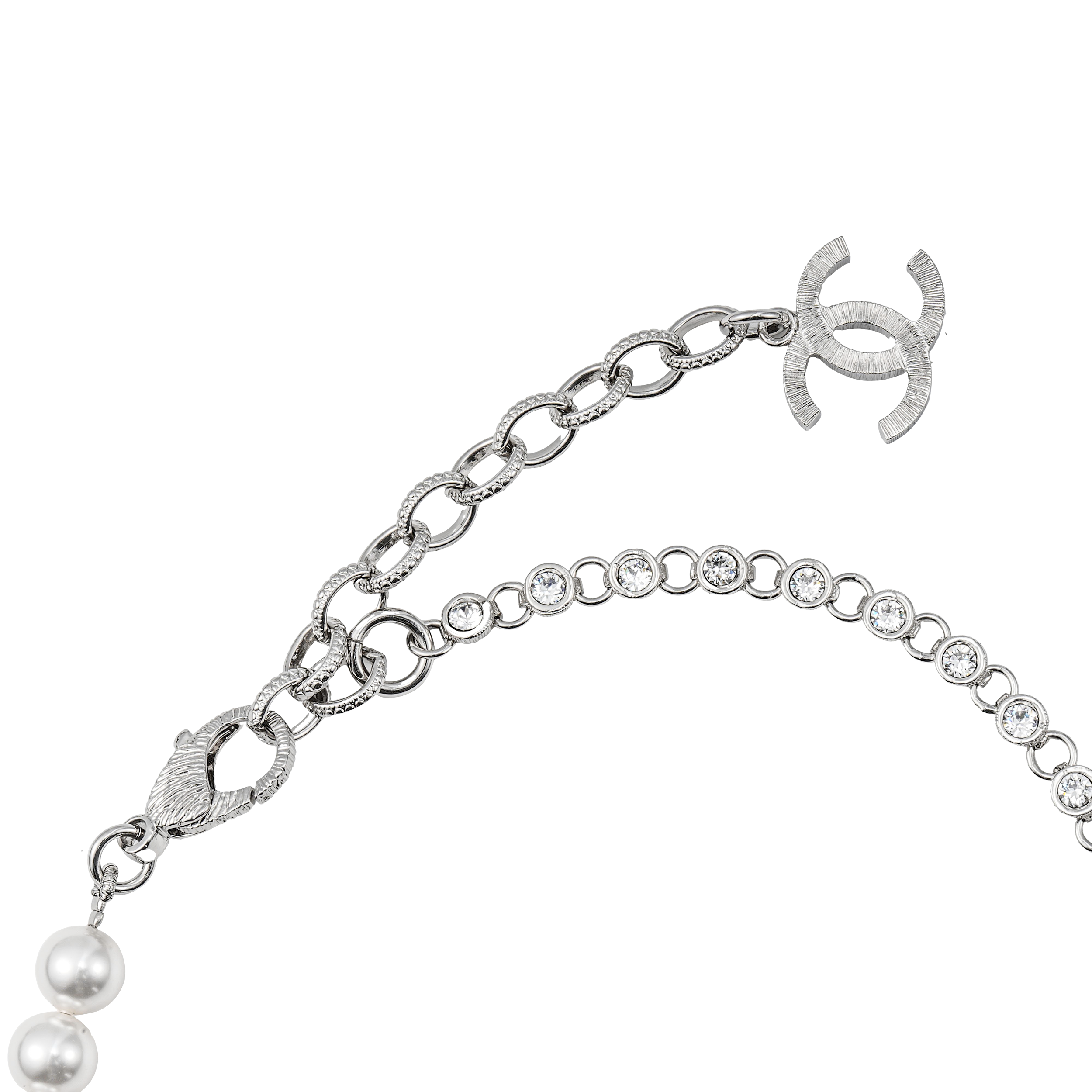 Purchase (W) Collar CHANEL Clásico Doble C con Perlas Plata ABA625-B10759-NN589