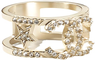 (Women) CHANEL Classic Double C Star Rhinestone Ring Gold (). AB8075-B07810-NH432 (Women) CHANEL Classic Double C Star Rhinestone Ring Gold (). AB8075-B07810-NH432