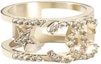 Buy (W) CHANEL Cincin Double C Bintang Rhinestone Emas Klasik. AB8075-B07810-NH432