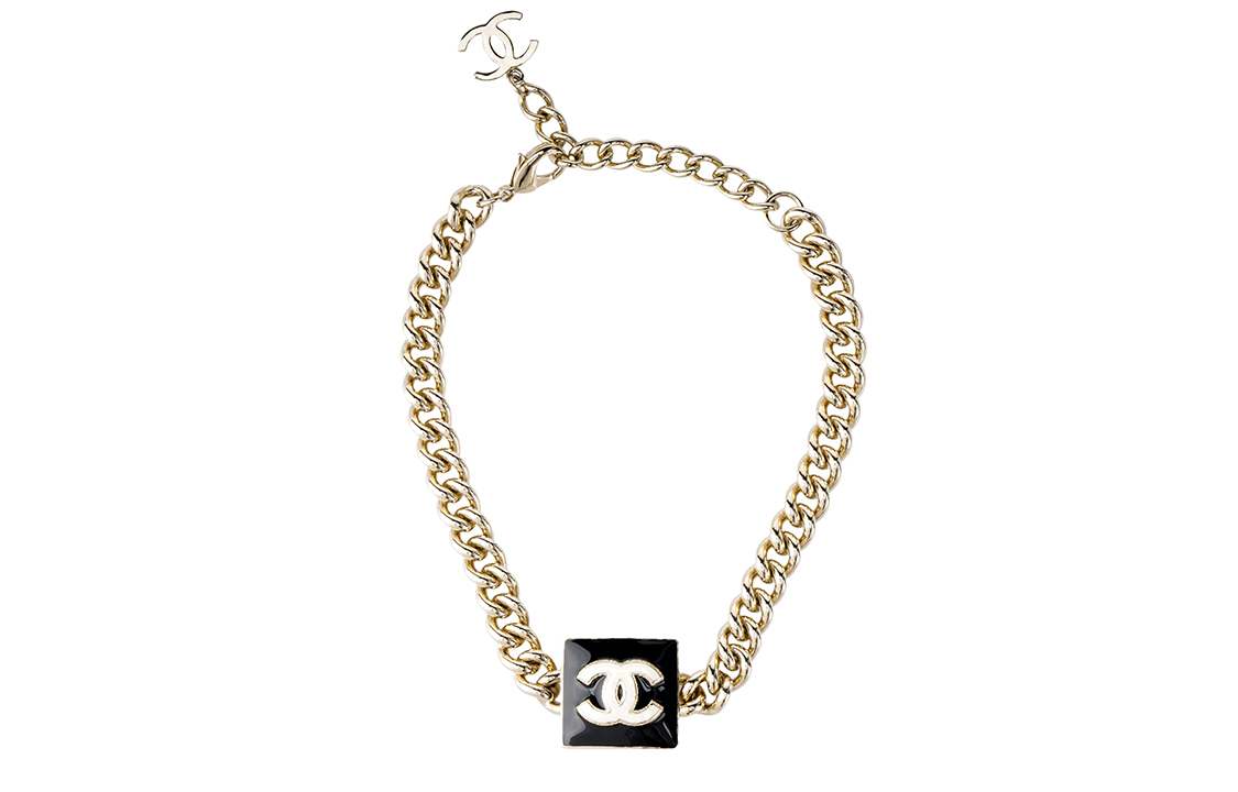 (Women) Chanel Classic Large Logo Necklace  Black/Gold AB8669-B08502-NI910 圖 2