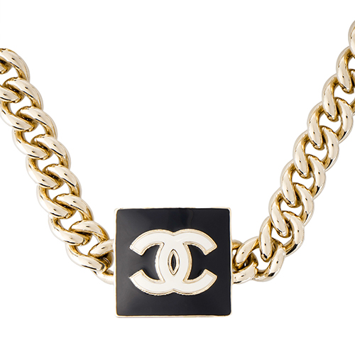 (Women) Chanel Classic Large Logo Necklace  Black/Gold AB8669-B08502-NI910 圖 3