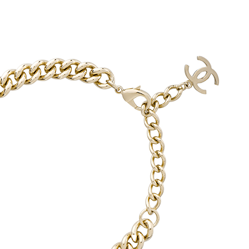 (Women) Chanel Classic Large Logo Necklace  Black/Gold AB8669-B08502-NI910 圖 5