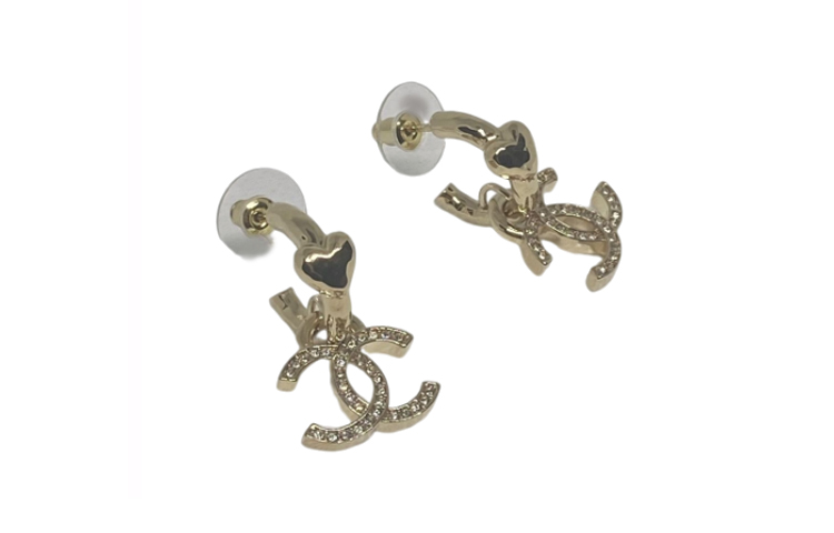 (Women) CHANEL Classic Letter Logo Earrings Gold  Jewelry. ABA270B10486N007 圖 4