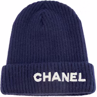 (Women) CHANEL Classic Logo Cashmere Beanie for Women - Blue. AA8446-B088199-NJ606 (Women) CHANEL Classic Logo Cashmere Beanie for Women - Blue. AA8446-B088199-NJ606