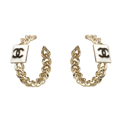 (Women) CHANEL Classic Logo Double C Metal Earrings Gold AB8714-B08502-BI909