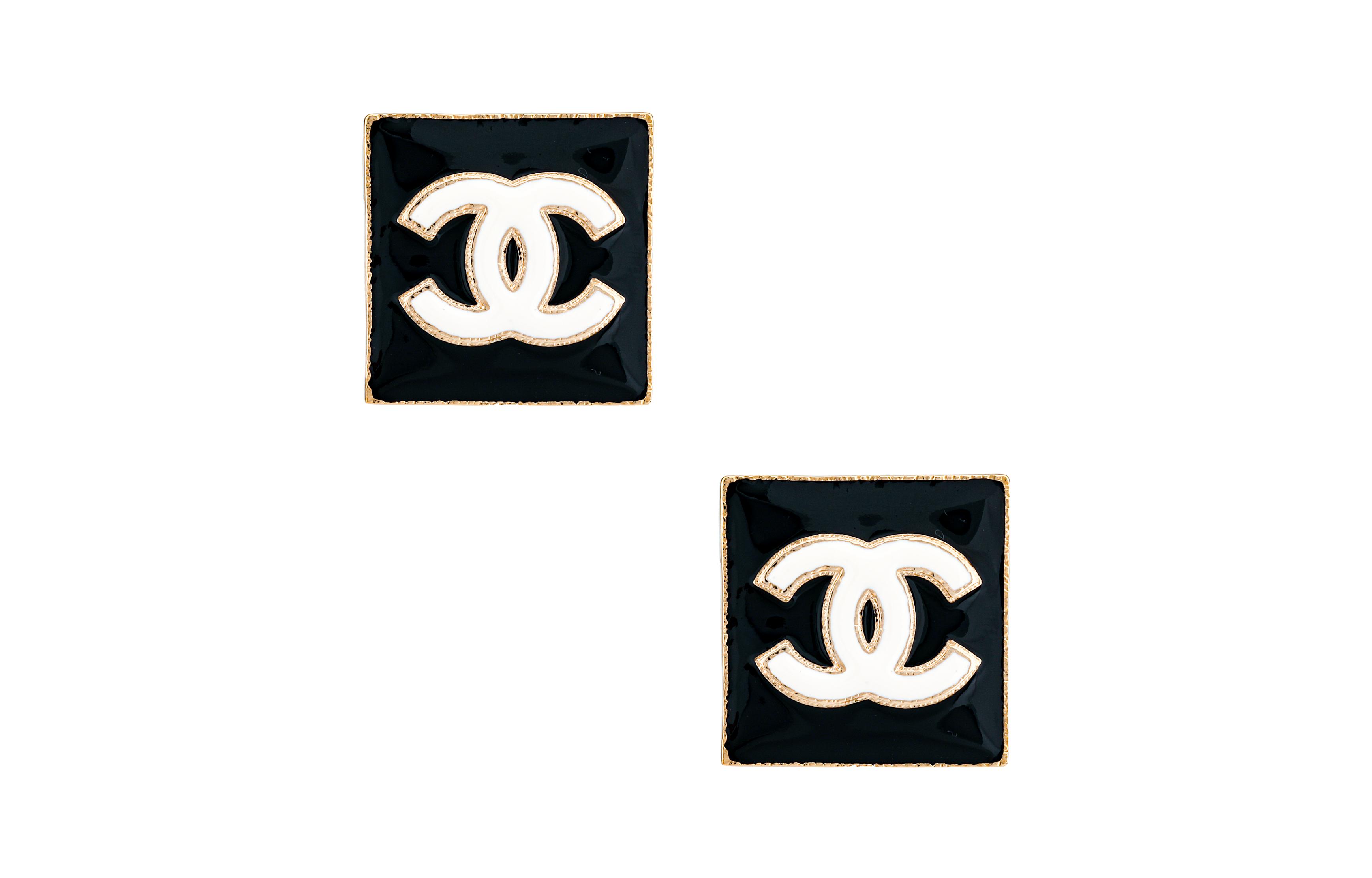 (Women) CHANEL Classic Logo Double C Metal Earrings Black Large AB8671-B08502-NI910 圖 2