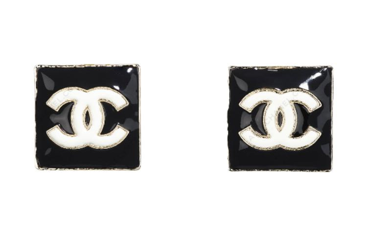 (Women) CHANEL Classic Logo Double C Metal Earrings  Black Small. AB8687-B08502-NI910 圖 2