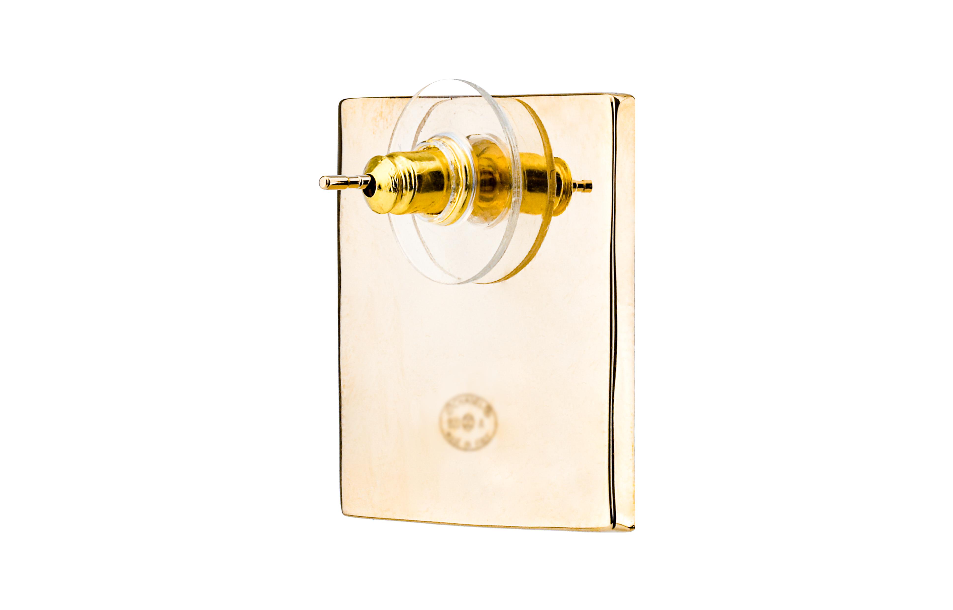 (Women) CHANEL Classic Logo Double C Metal Earrings Black Large AB8671-B08502-NI910 圖 4