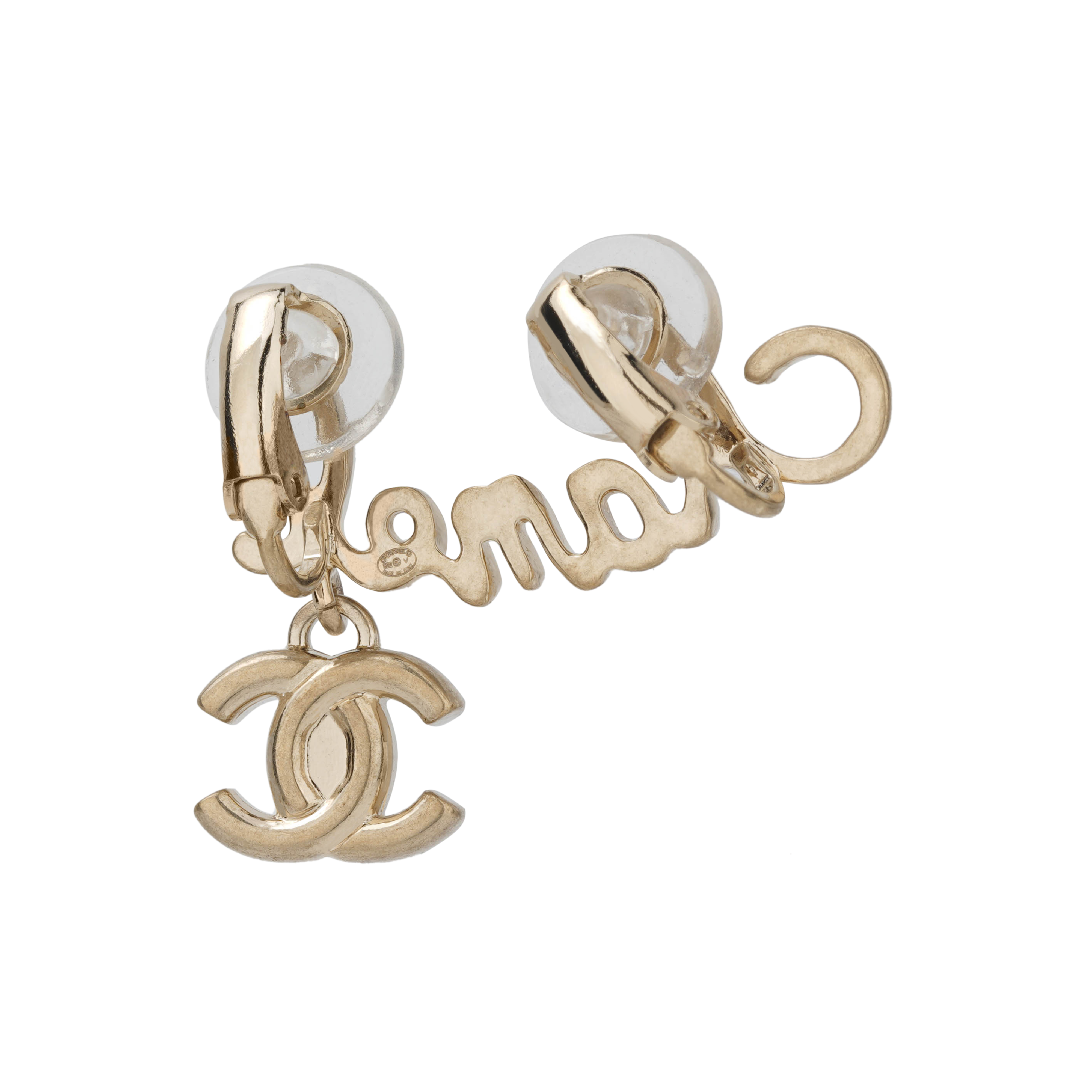 (Women) Chanel Classic Logo Metal Clip-On Earrings Gold for Women AB5849-B05183-NB602 圖 4