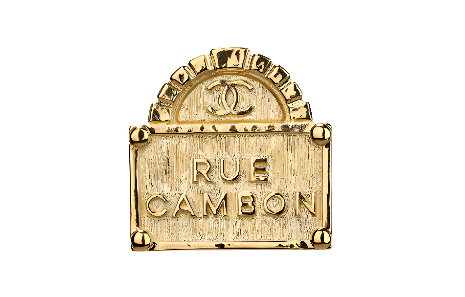 (Women) CHANEL Classic Logo Metal Frame Brooch Gold Women AB8652-B08481-NI873