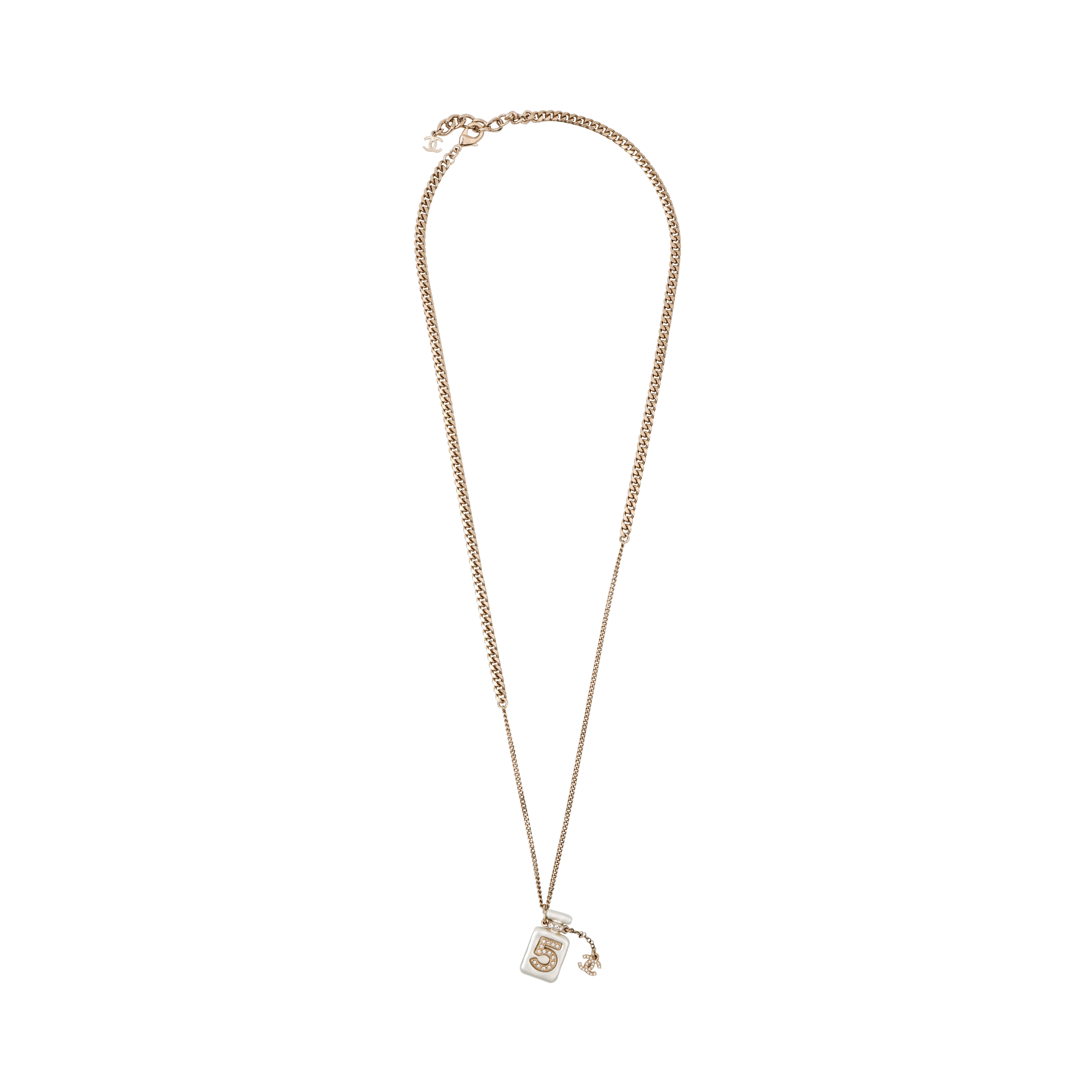 (Women) CHANEL Classic Logo Necklace with Rhinestones and Metal Engraved Numbers. AB8472-B08262-NI490 圖 3