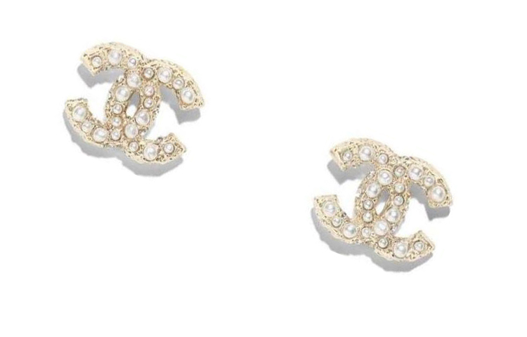 (Women) CHANEL Classic Logo Pearl Resin Gold Diamond  Earrings - Gold. A64766Y09530 圖 3