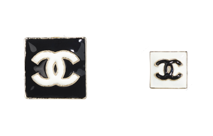 (Women) CHANEL Classic Logo Two-Tone Metal Brooch  Black/White. AB8719-B08502-NI901 圖 2