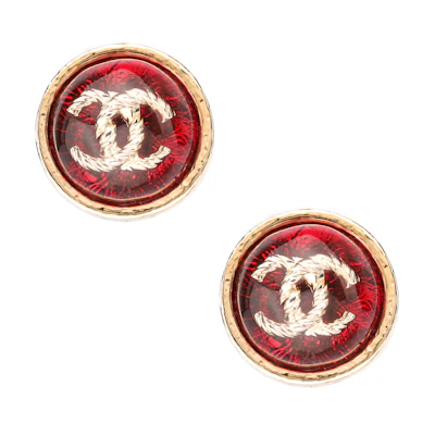 (Women) CHANEL Classic Vintage Round Ball Double C Metal Earrings for Women. AB9029-B08626-NJ192