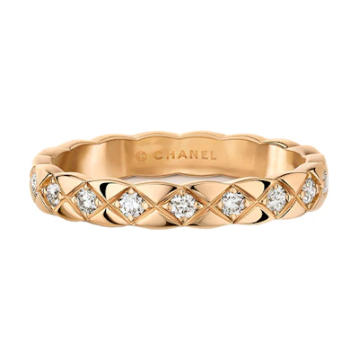 (Women) CHANEL Coco Crush 18K Gold Narrow Ring for Women in Beige Gold J11786