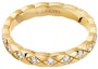 Lookbook (Women) CHANEL CoCo Crush Diamond Accent Ring 18K Gold Quilted Pattern Narrow - Gold. J11872