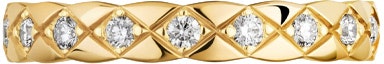 Shop (Women) CHANEL CoCo Crush Diamond Accent Ring 18K Gold Quilted Pattern Narrow - Gold. J11872