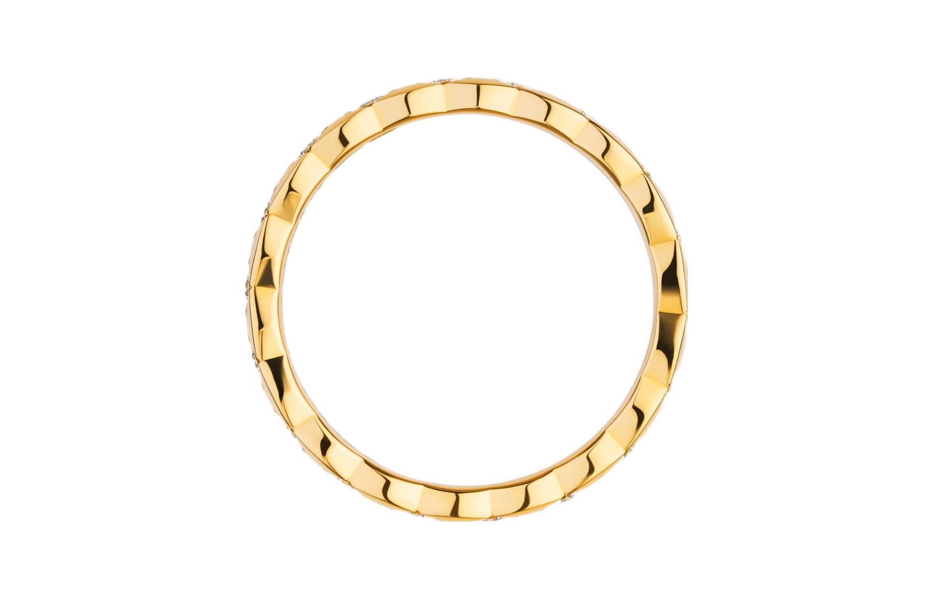 Purchase (W) Anillo CHANEL CoCo Crush Oro 18K Diamante Quilted Estrecho - Dorado. J11872
