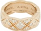 Order (Women) CHANEL Coco Crush Diamond Ring 18K Gold Beige Quilted Wide Band for Women. J11101