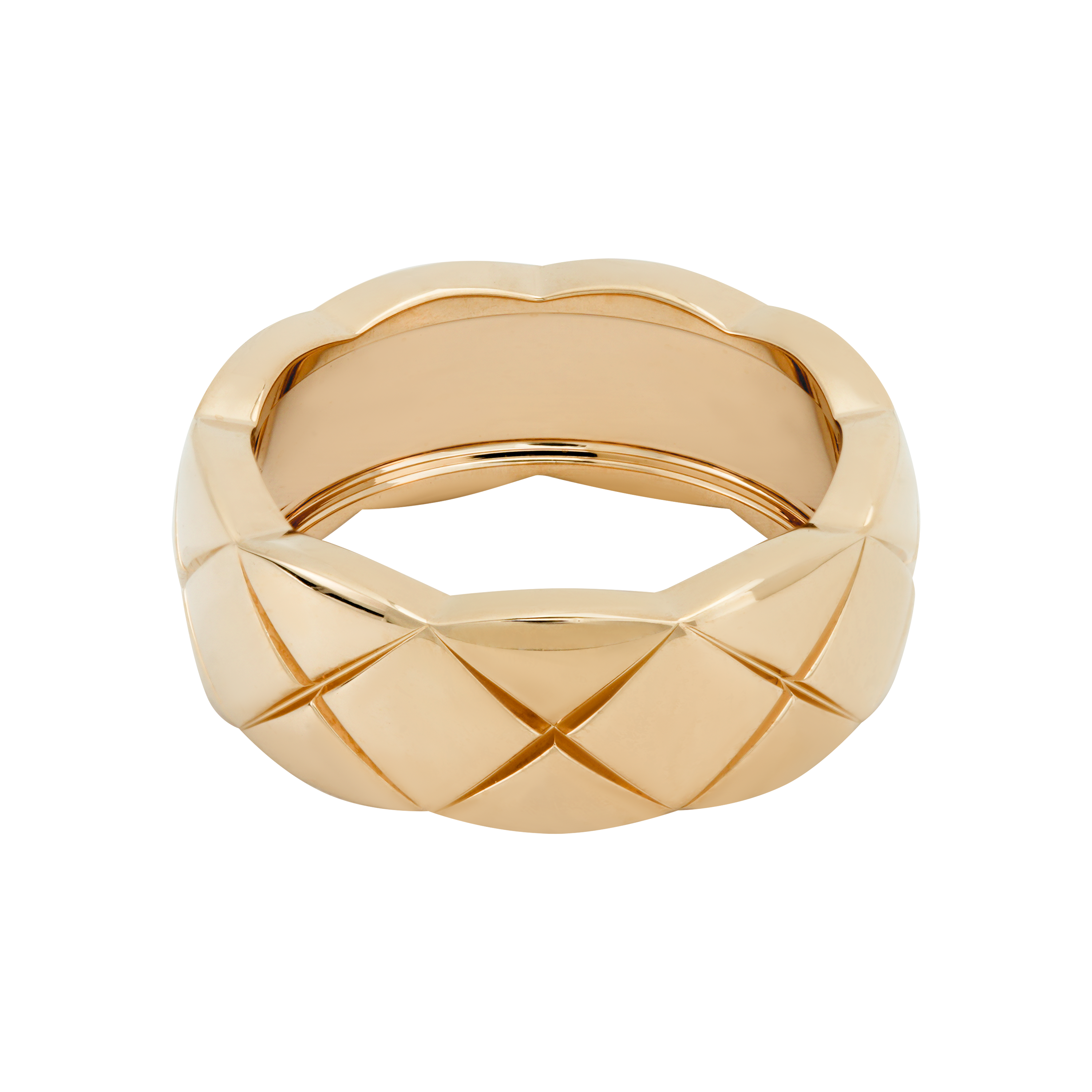 Lookbook (W) 香奈儿Coco Crush 18K金钻石珠光米色宽戒指女士款. J11101