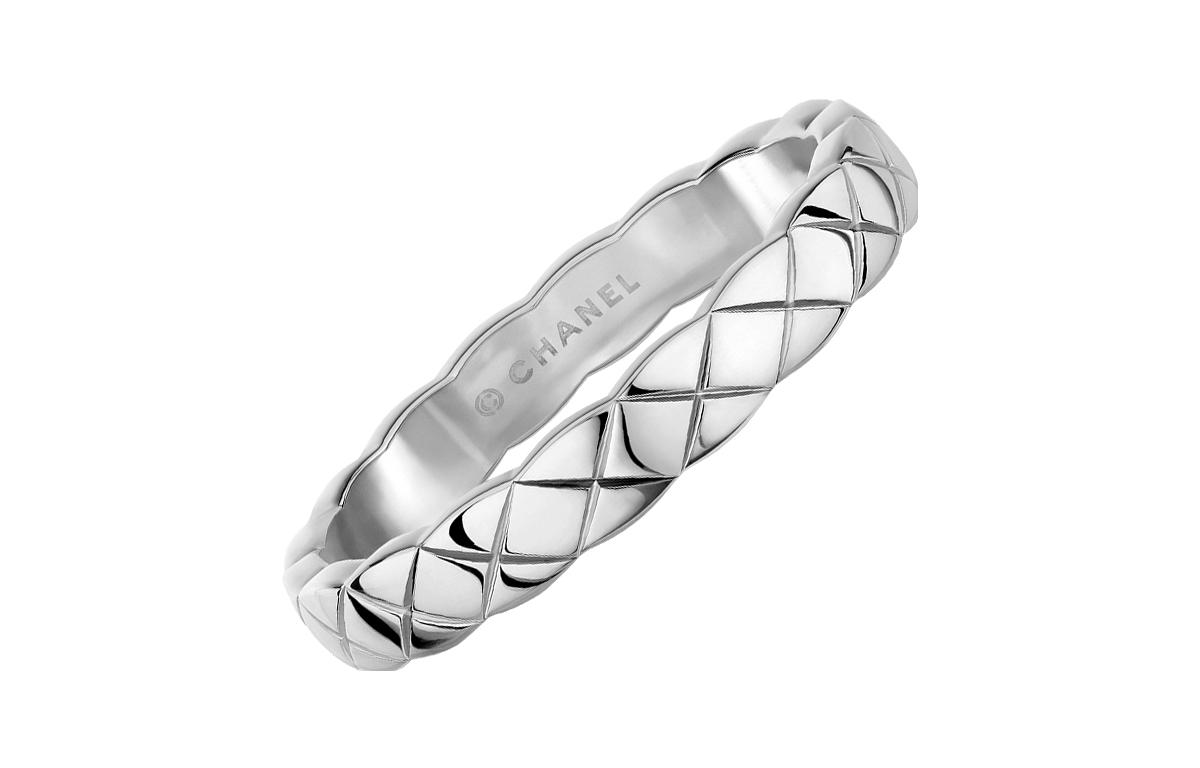 Lookbook (W) 香奈儿CoCo Crush 18K白金窄款银色女士戒指 J11793