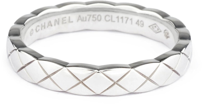 (W) 香奈儿CoCo Crush 18K白金窄款银色女士戒指 J11793 Shop (W) 香奈儿CoCo Crush 18K白金窄款银色女士戒指 J11793