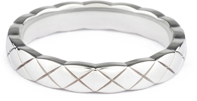 (W) 香奈儿CoCo Crush 18K白金窄款银色女士戒指 J11793 Purchase (W) 香奈儿CoCo Crush 18K白金窄款银色女士戒指 J11793