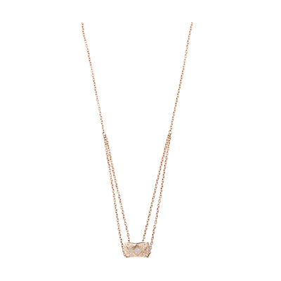 (Women) Chanel Coco Crush Quilted Necklace in Rose Gold 18k for Women J11359