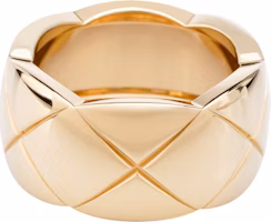 (Women) CHANEL CoCo Crush Quilted Pattern 18K Gold Ring for Women - Gold. J10574 (Women) CHANEL CoCo Crush Quilted Pattern 18K Gold Ring for Women - Gold. J10574
