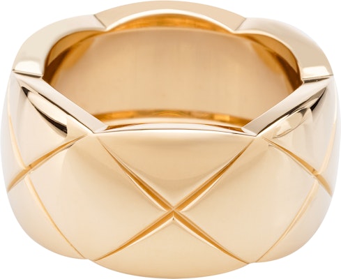 (Women) CHANEL CoCo Crush Quilted Pattern 18K Gold Ring for Women - Gold. J10574 Order (Women) CHANEL CoCo Crush Quilted Pattern 18K Gold Ring for Women - Gold. J10574