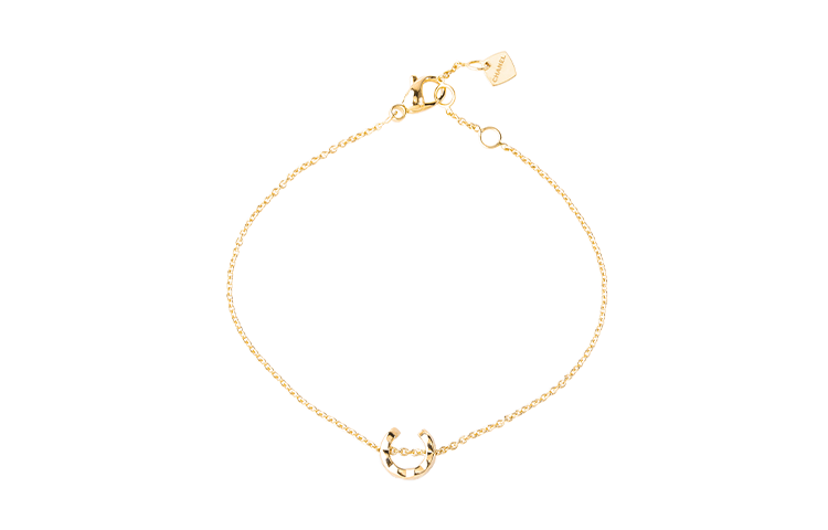 (Women) CHANEL Coco Elegant Stylish Metal Bracelet for Women in Beige Gold. J12303