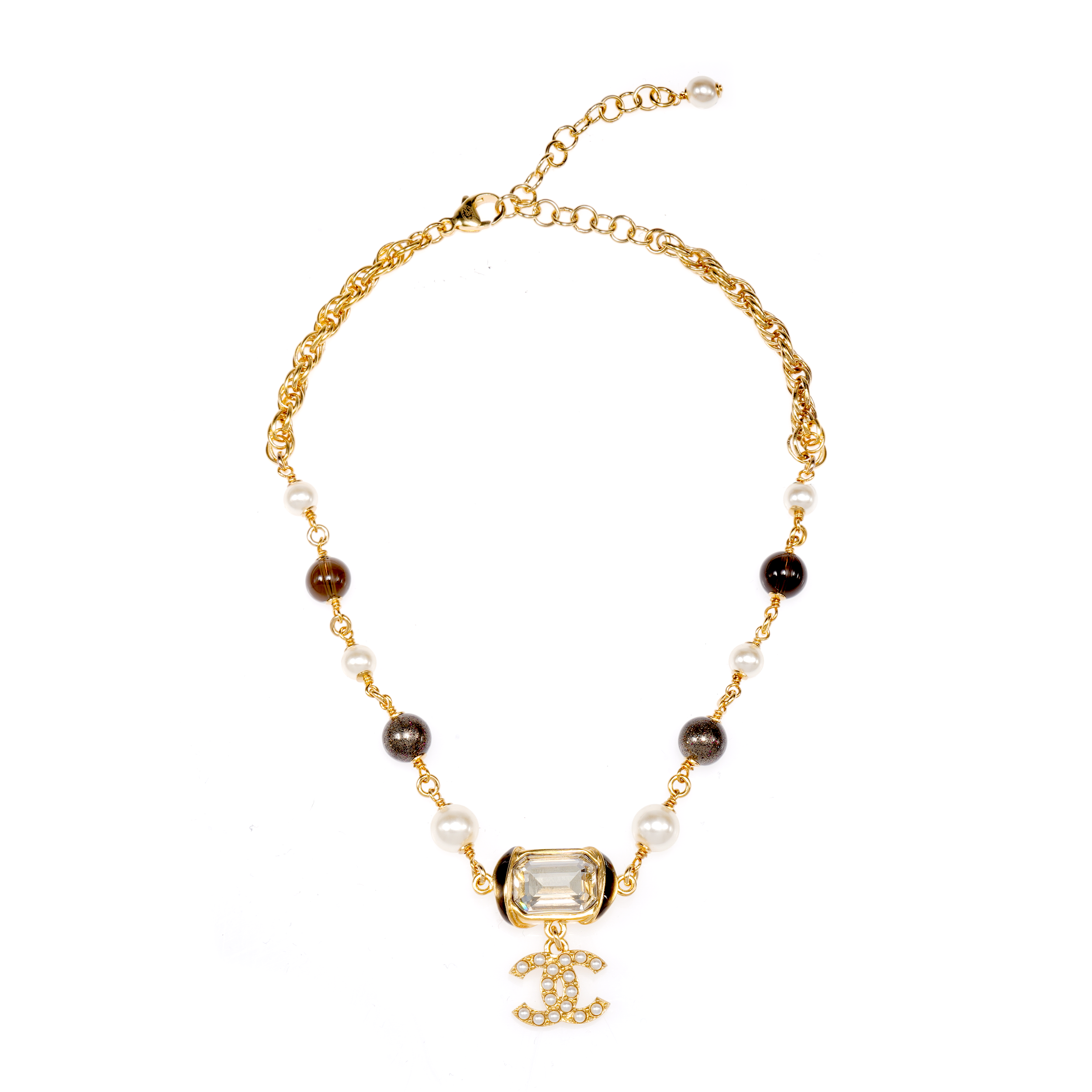 (Women) CHANEL Coco Letter Logo Pearl Metal Necklace Multi-Color  Accessory AB8902-B08679-NJ324 圖 2