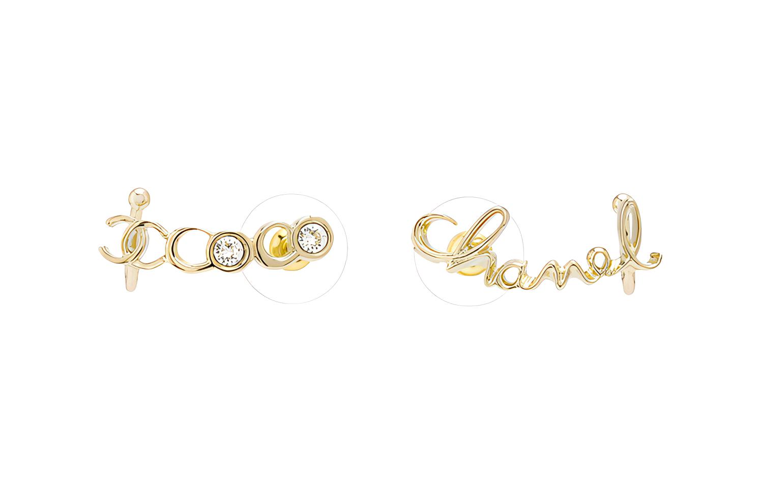 (Women) CHANEL Coco Letter Stud Earrings  Gold 22P AB7658-B07768-NH126