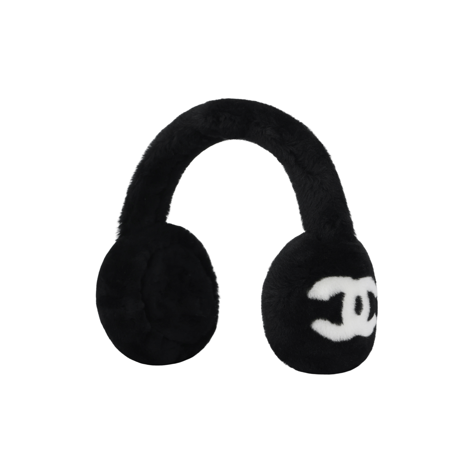 (Women) CHANEL Coco Neige Fall/Winter 23 Double C Logo Wool Earmuffs Black . AA9442-B13871-NQ798