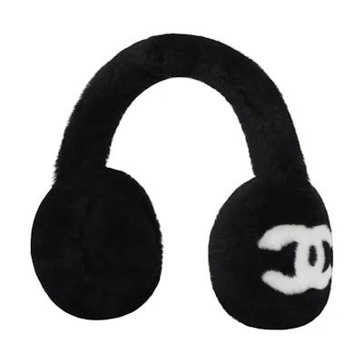 (Women) CHANEL Coco Neige Fall/Winter 23 Double C Logo Wool Earmuffs Black . AA9442-B13871-NQ798
