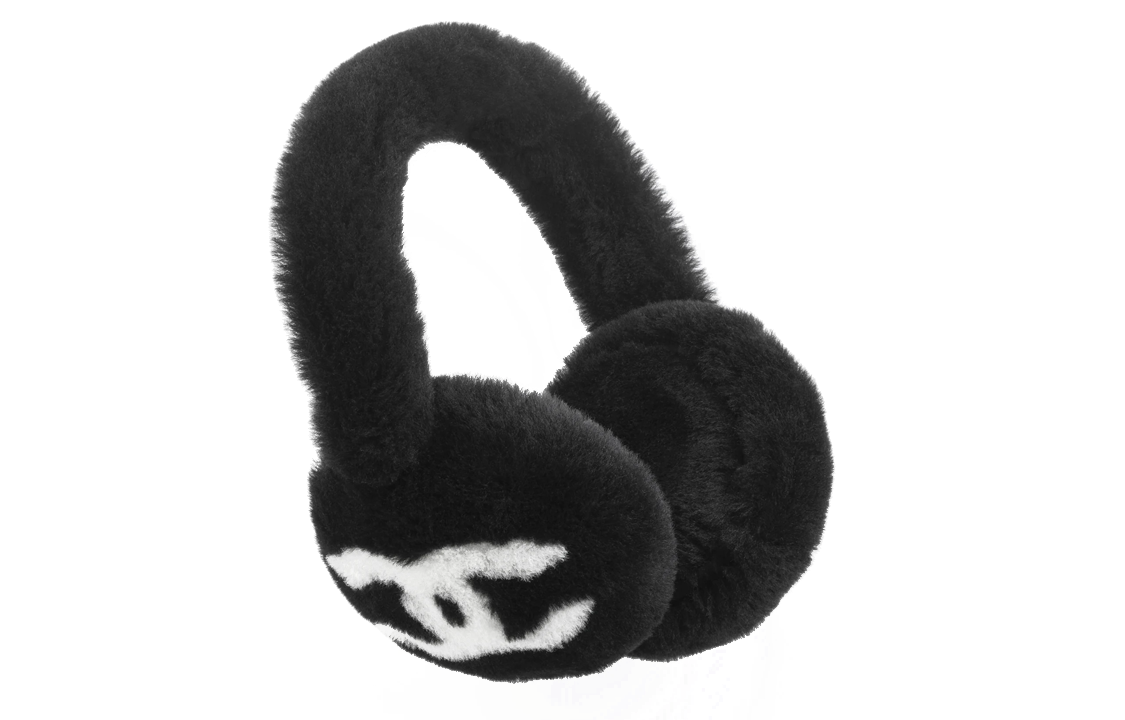 Order (W) 샤넬 코코 네쥬 FW23 더블 C 로고 울 이어머프 블랙. AA9442-B13871-NQ798