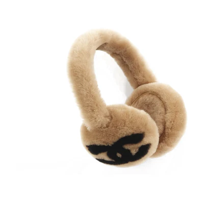 (Women) CHANEL COCO NEIGE FW23 Double C Logo Earmuffs Beige Accessory AA9442-B13871-NQ799