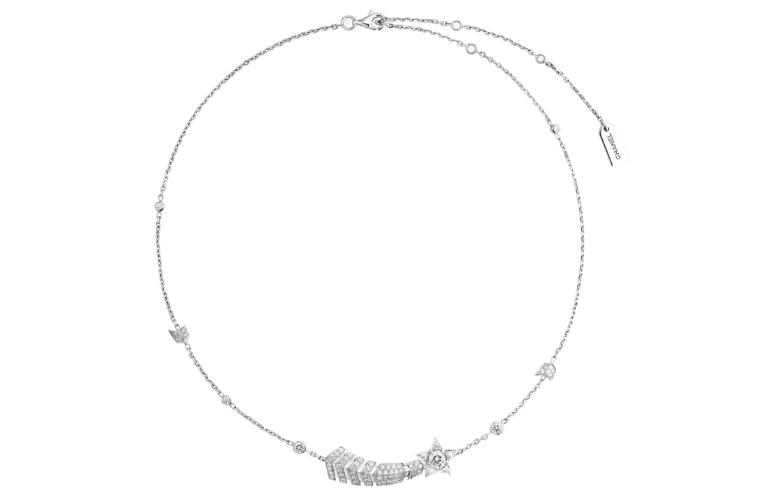 (Women) CHANEL Comète Chevron Convertible Necklace 18K White Gold Diamond for Women. J11934 圖 3