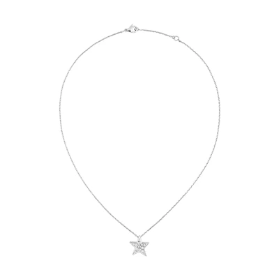(Women) CHANEL COMÈTE GÉODE Medium Diamond 18K White Gold Necklace for Women. J0868