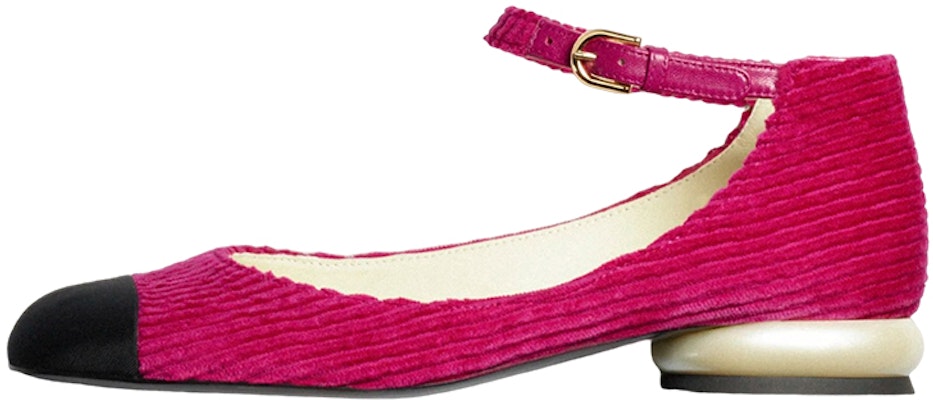 (Women) Chanel Corduroy Flat Peach Pink 'Fashion Mary Jane' G39281-Y56052-K4923 Buy (Women) Chanel Corduroy Flat Peach Pink 'Fashion Mary Jane' G39281-Y56052-K4923