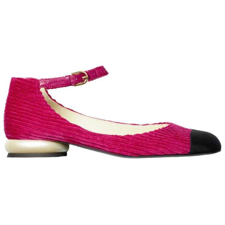 Order (W) Chanel Velours Côtelé Rose Pêche ''Fashion Mary Jane'' G39281-Y56052-K4923