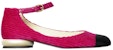 (W) Chanel Corduroy Flat Peach Pink 'Fesyen Mary Jane' G39281-Y56052-K4923