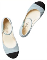 (W) Chanel Corduroy Mary Jane 'Azul Claro' G39281-Y56053-K4925 Lookbook (W) Chanel Corduroy Mary Jane 'Azul Claro' G39281-Y56053-K4925