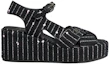 Order (W) Chanel Baumwoll-Canvas ''Fantasy Tweed Logo'' Sandalen 7cm ''Schwarz'' G39918-X56948-K5784